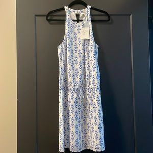 NWT Joie Ikat Blue and White Patterned Dress